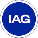 IAG Logo - a blue circle with IAG inside