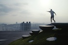 Julian leap on rooftop